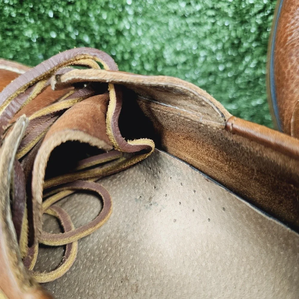 Polo Ralph Lauren Bienne Brown Leather Casual Boat Shoes Mens Size 10 D